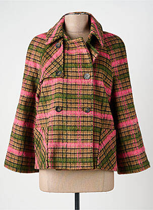 Manteau court coupe droite sans capuche rose DIANA GALLESI femme
