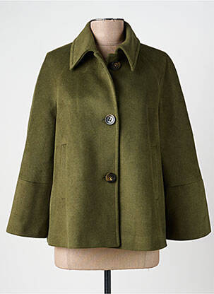 Manteau court coupe droite sans capuche vert DIANA GALLESI femme