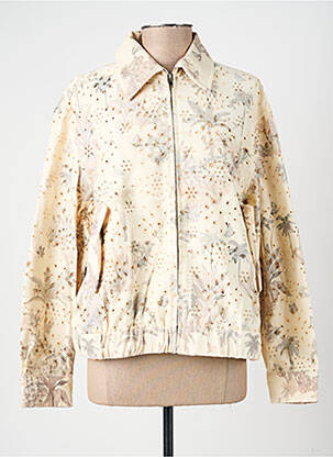 Veste casual poignets boutonnés avec fente beige CIVICO 1 femme