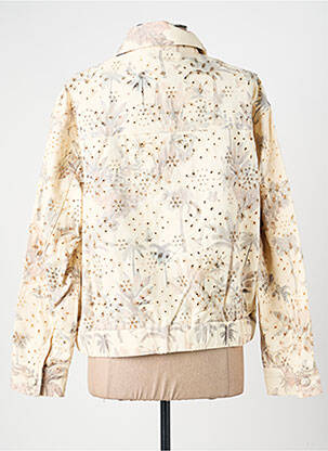 Veste casual poignets boutonnés avec fente beige CIVICO 1 femme