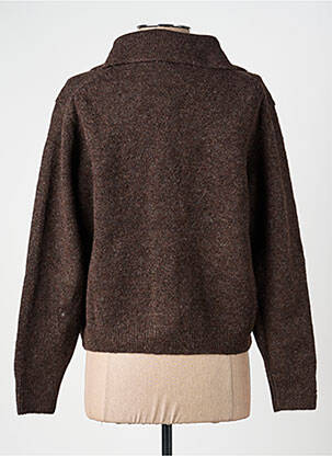 Gilet manches longues stretch marron CIVICO 1 femme