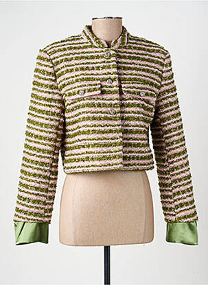 Veste chic fausses poches rose LUMINA femme