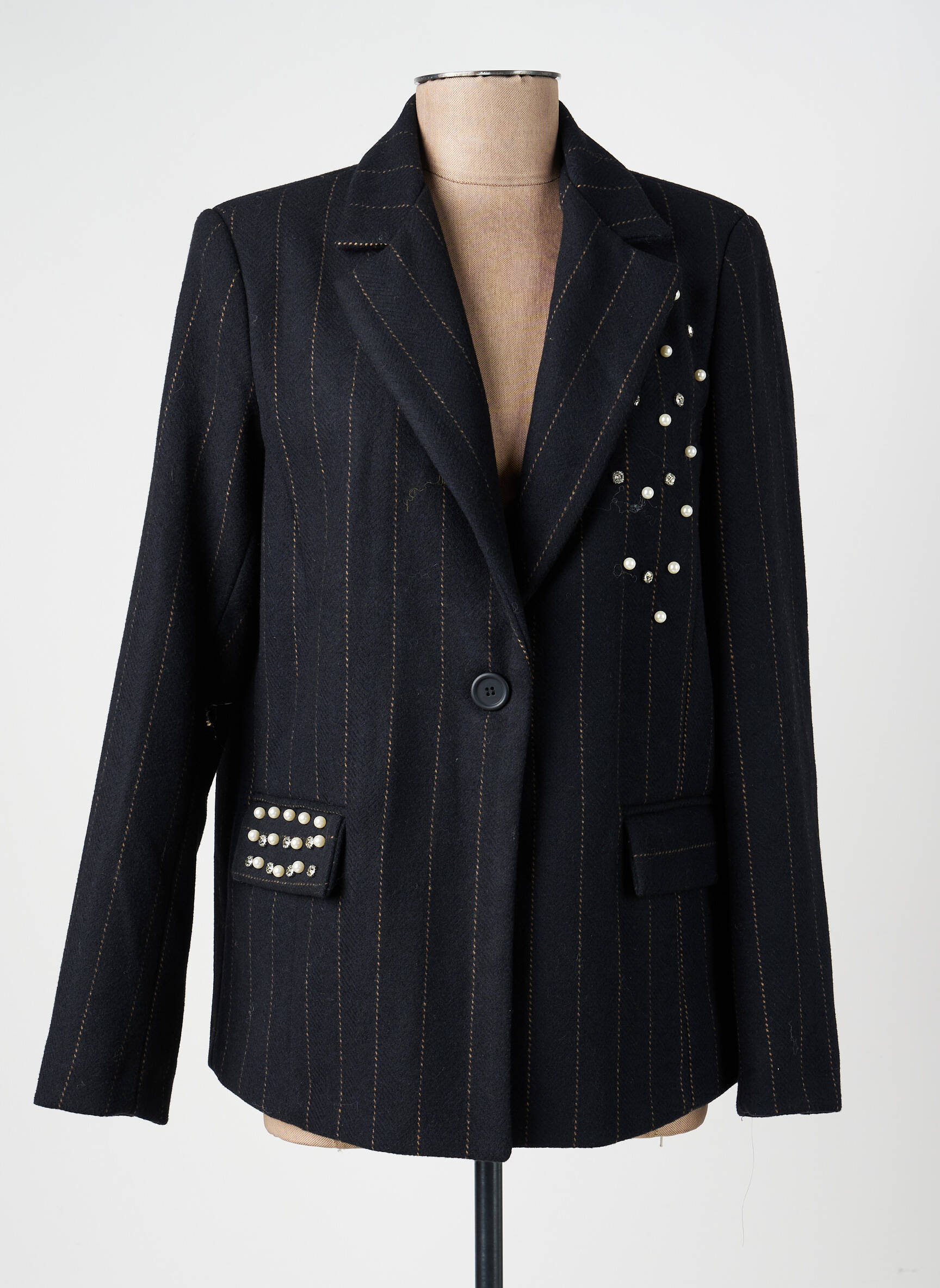 Blazer poches noir ANGELA DAVIS femme