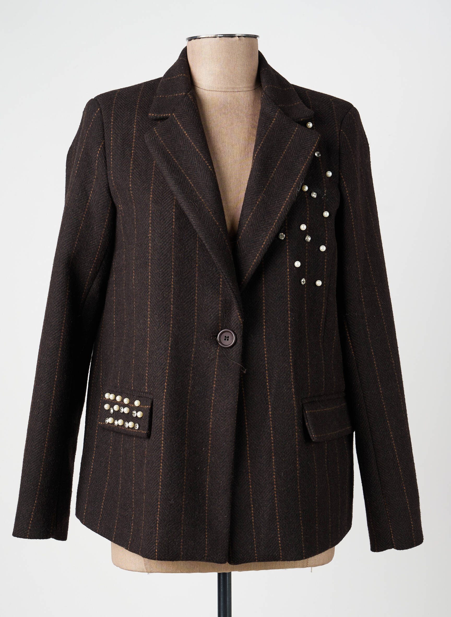 Blazer poches marron ANGELA DAVIS femme