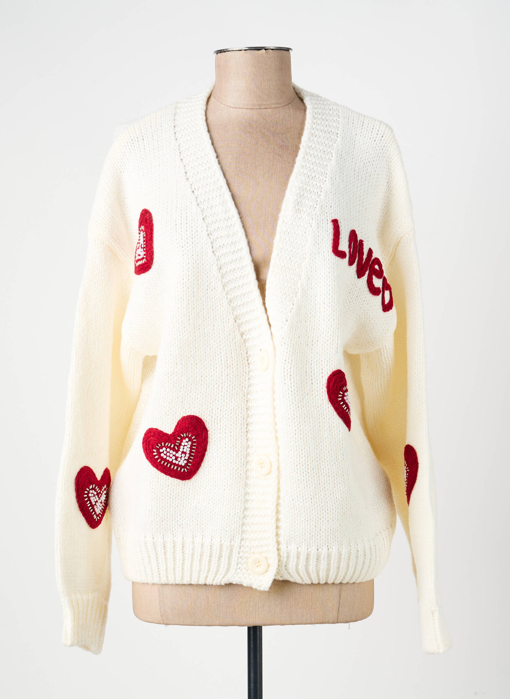 Gilet manches longues stretch beige CIVICO 1 femme