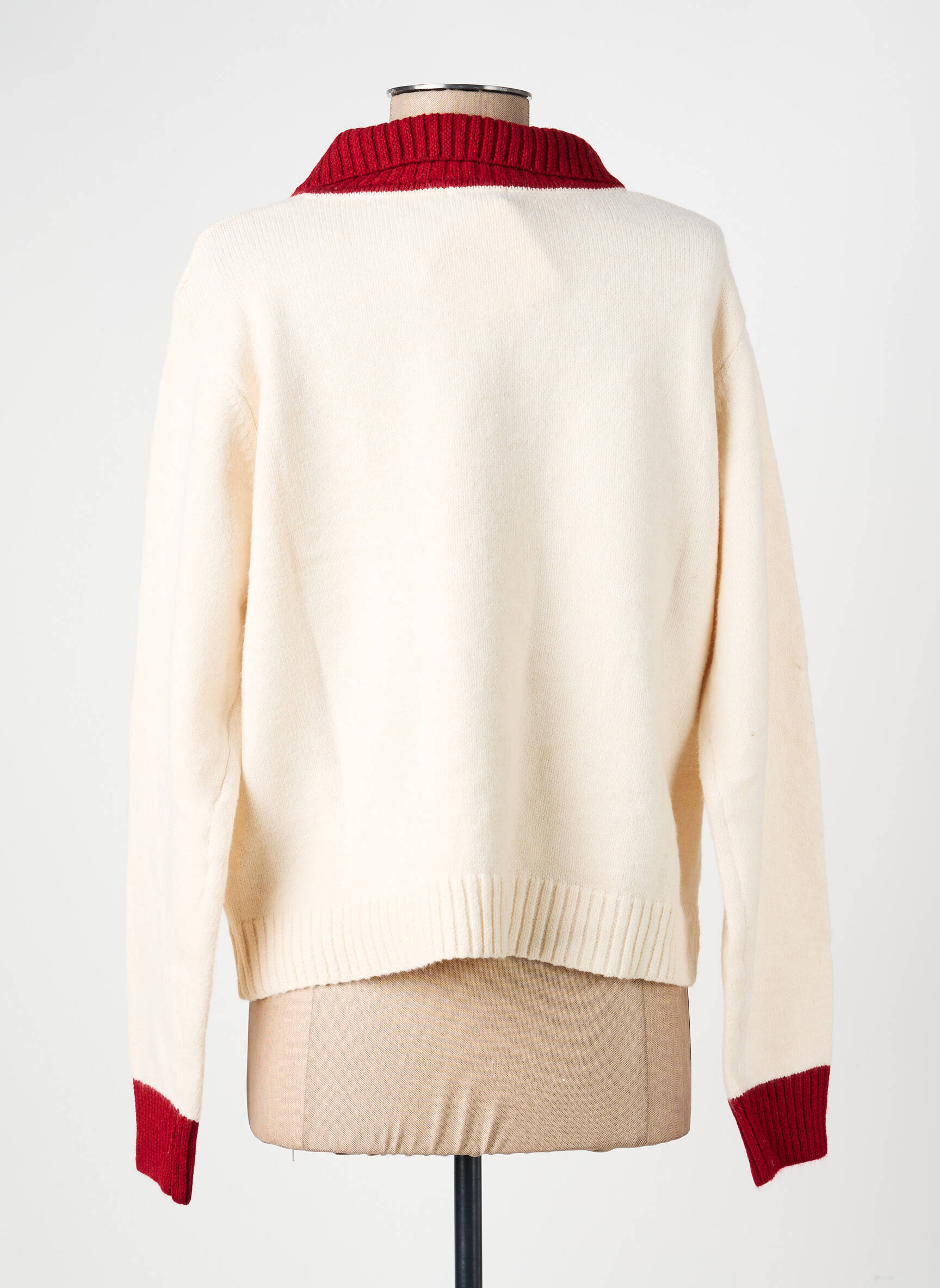Gilet manches longues stretch beige CIVICO 1 femme