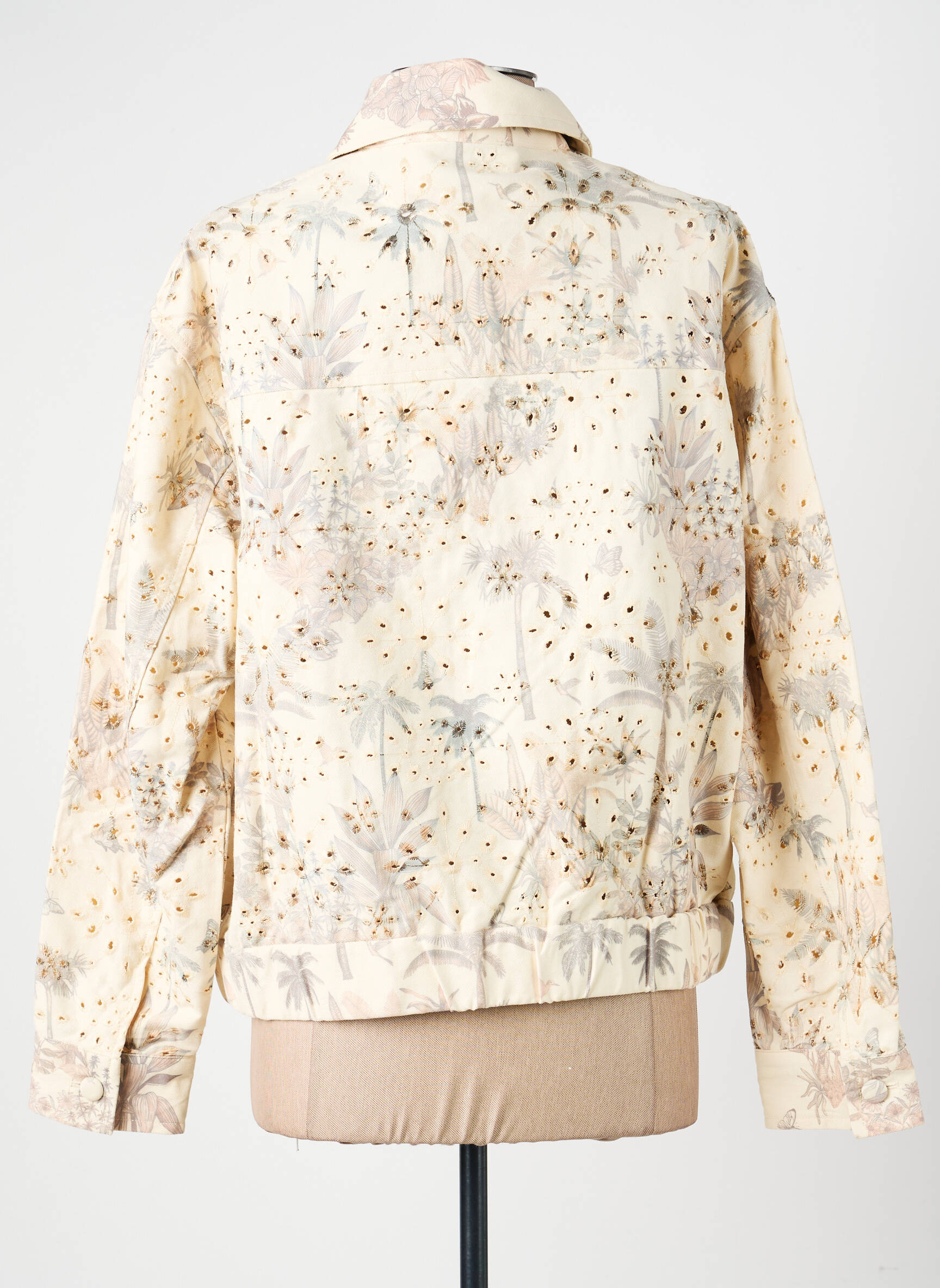 Veste casual poignets boutonnés avec fente beige CIVICO 1 femme