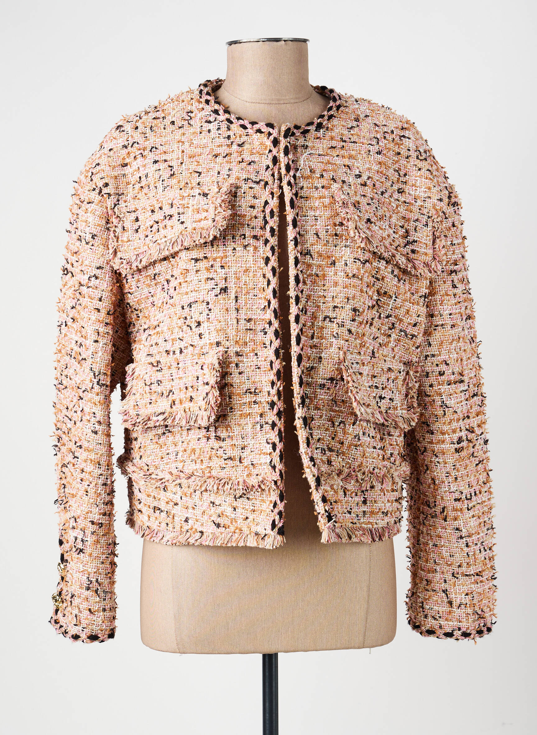 Veste chic poches rose LUMINA femme