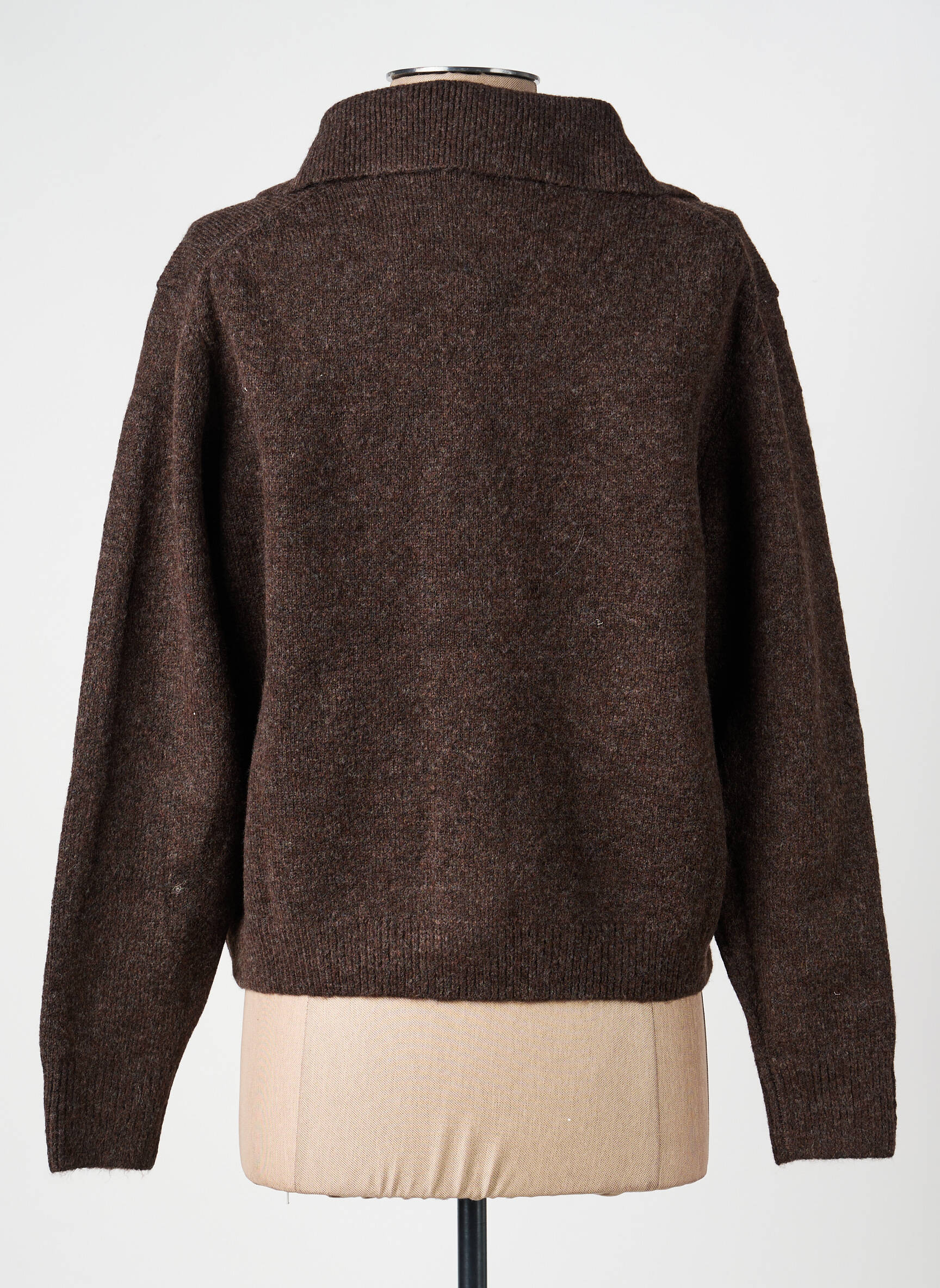 Gilet manches longues stretch marron CIVICO 1 femme