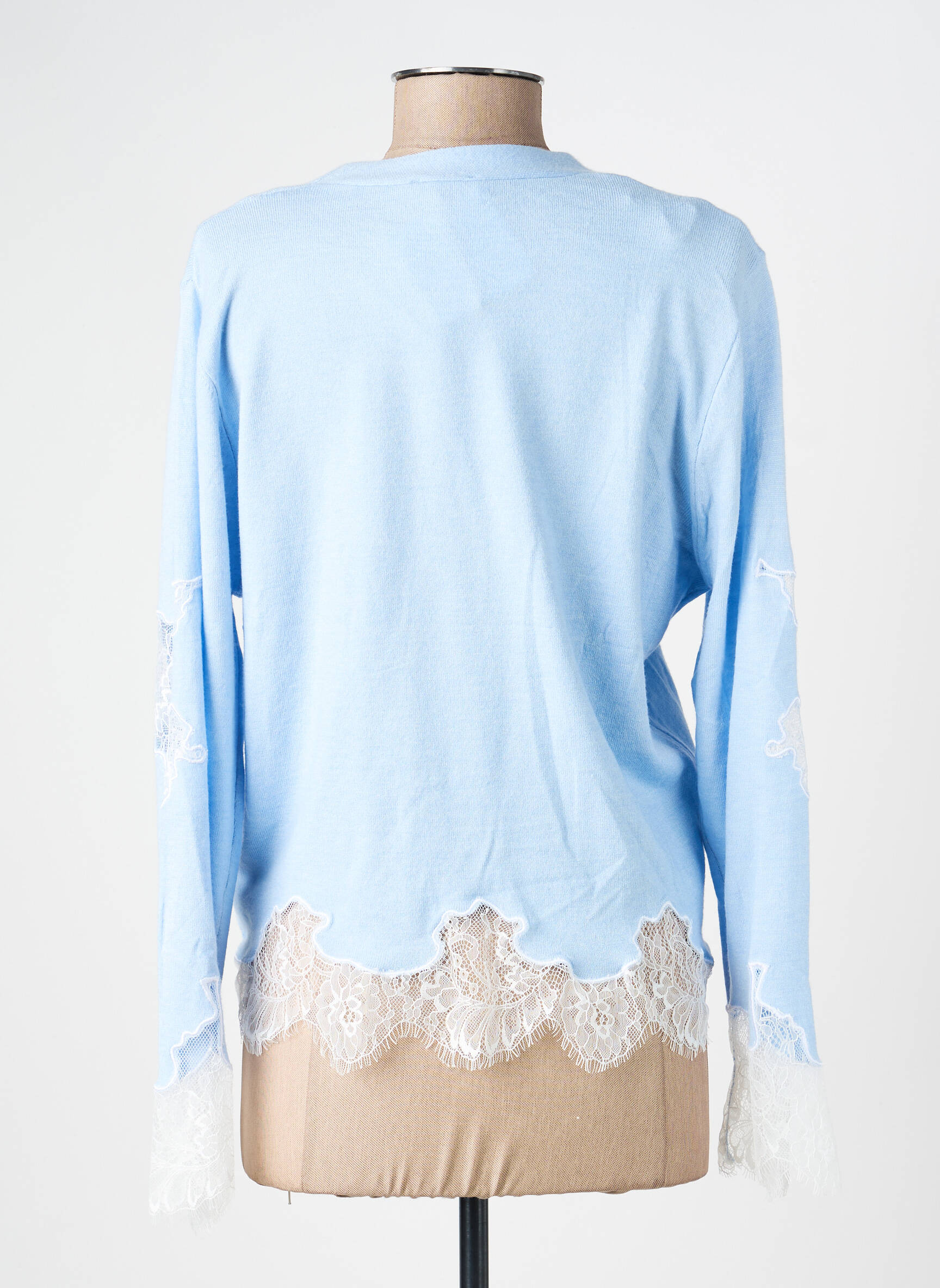 Gilet manches longues stretch bleu CIVICO 1 femme