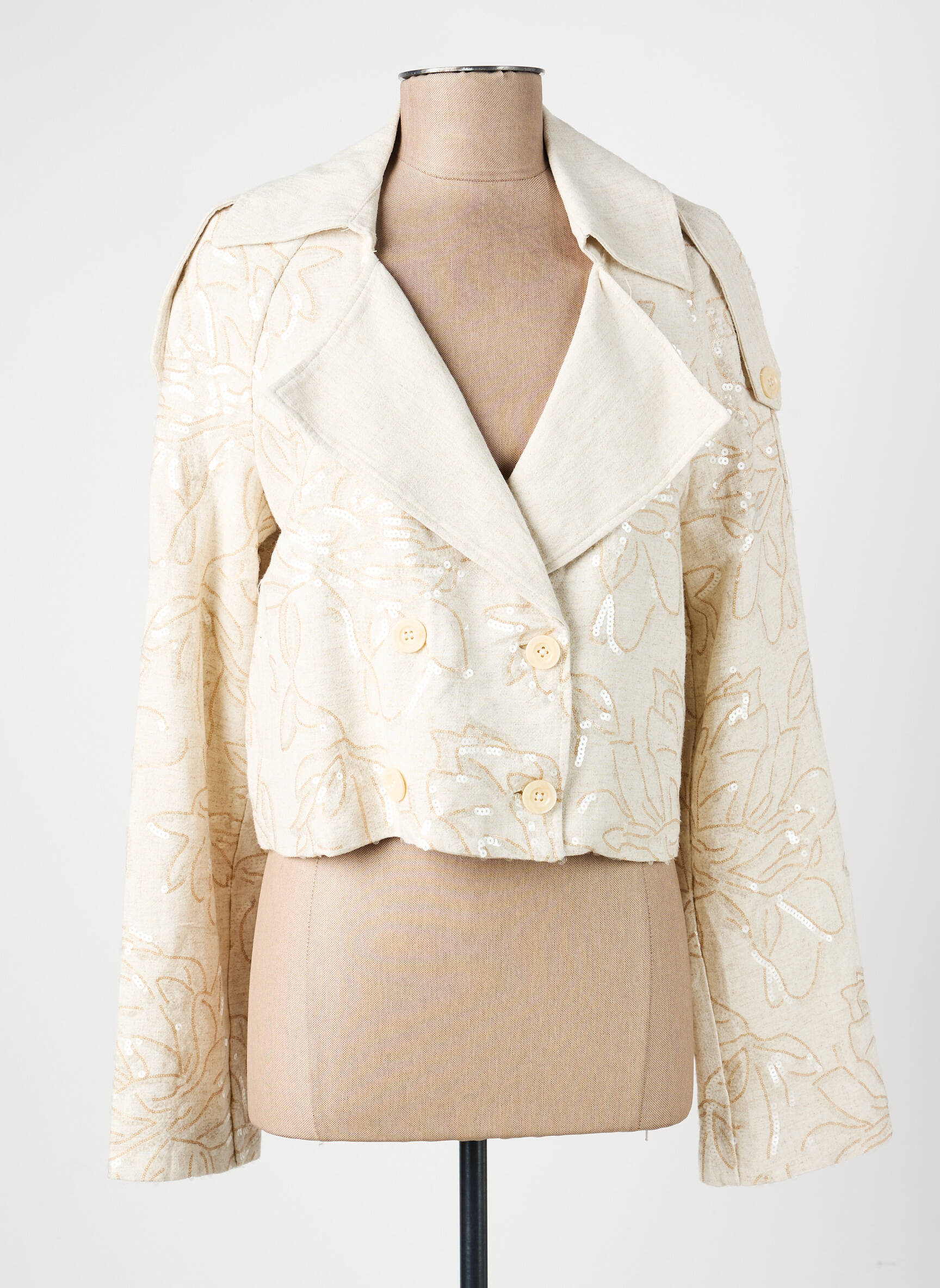 Blazer manches longues beige CIVICO 1 femme