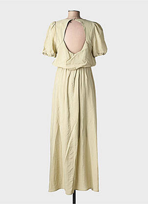 Robe longue manches courtes manches courtes vert ALTAMIRA femme