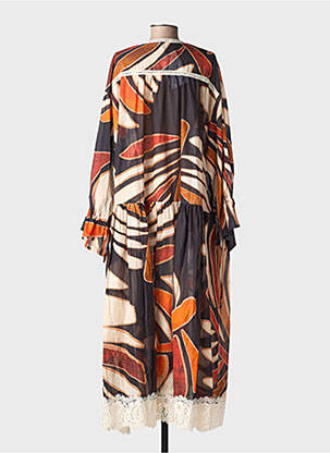 Veste kimono imprimé fantaisie noir LUMINA femme