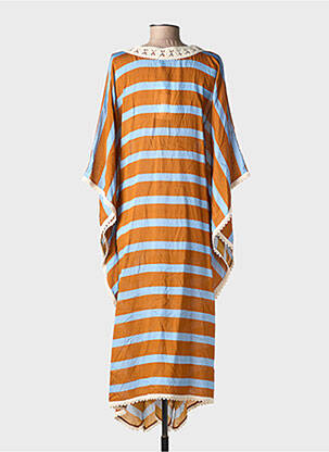 Robe de plage coupe fluide marron ALTAMIRA femme