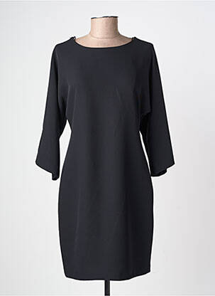 Robe courte manches 3/4 manches 3/4 noir ANGELA DAVIS femme