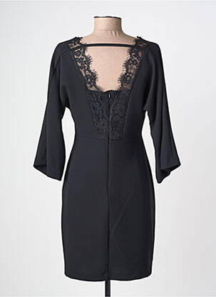 Robe courte manches 3/4 manches 3/4 noir ANGELA DAVIS femme