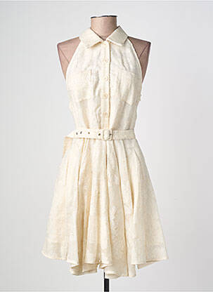 Robe courte sans manche sans manche beige CIVICO 1 femme