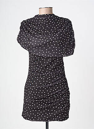 Robe courte manches courtes manches courtes noir LUMINA femme