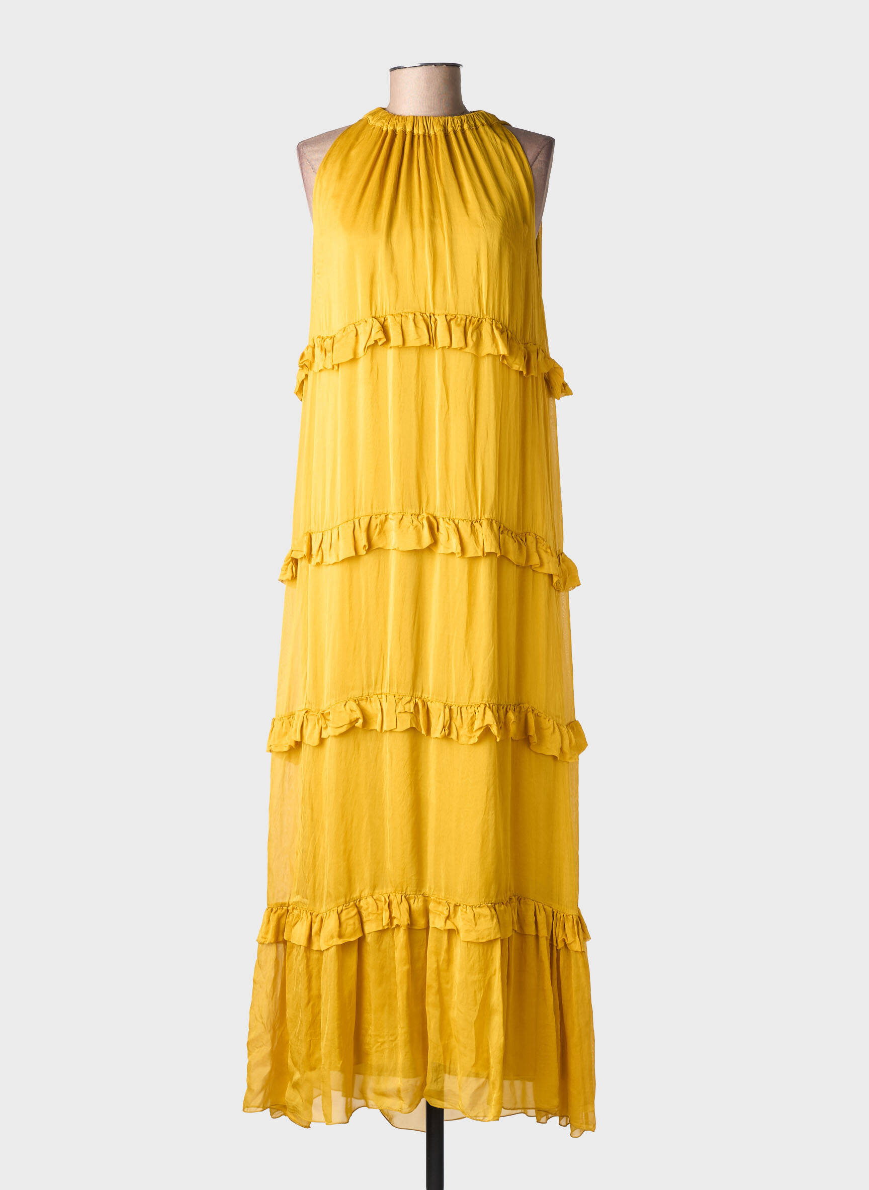 Robe longue sans manche sans manche vert KING KONG femme