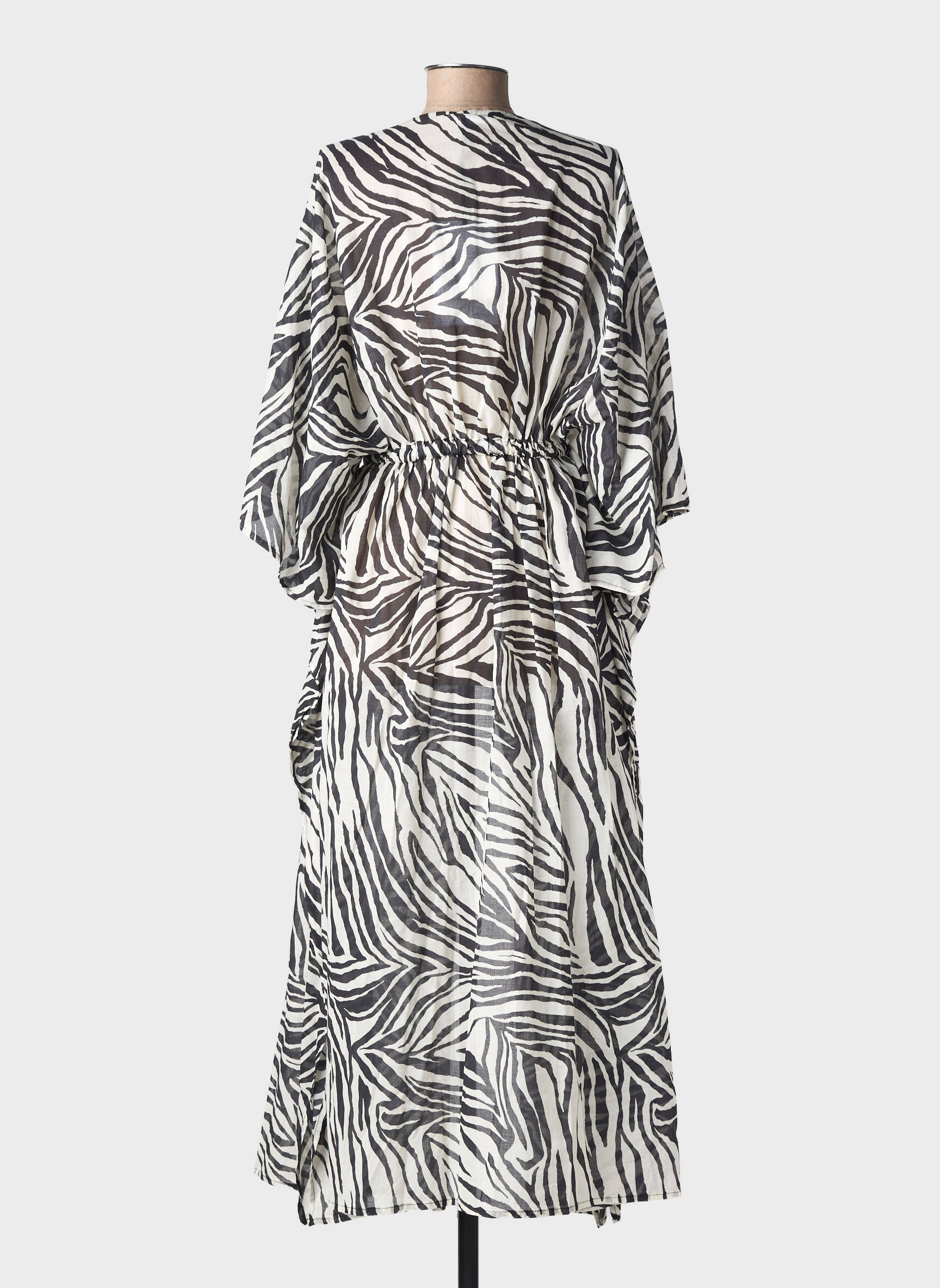 Veste kimono col v noir LUMINA femme