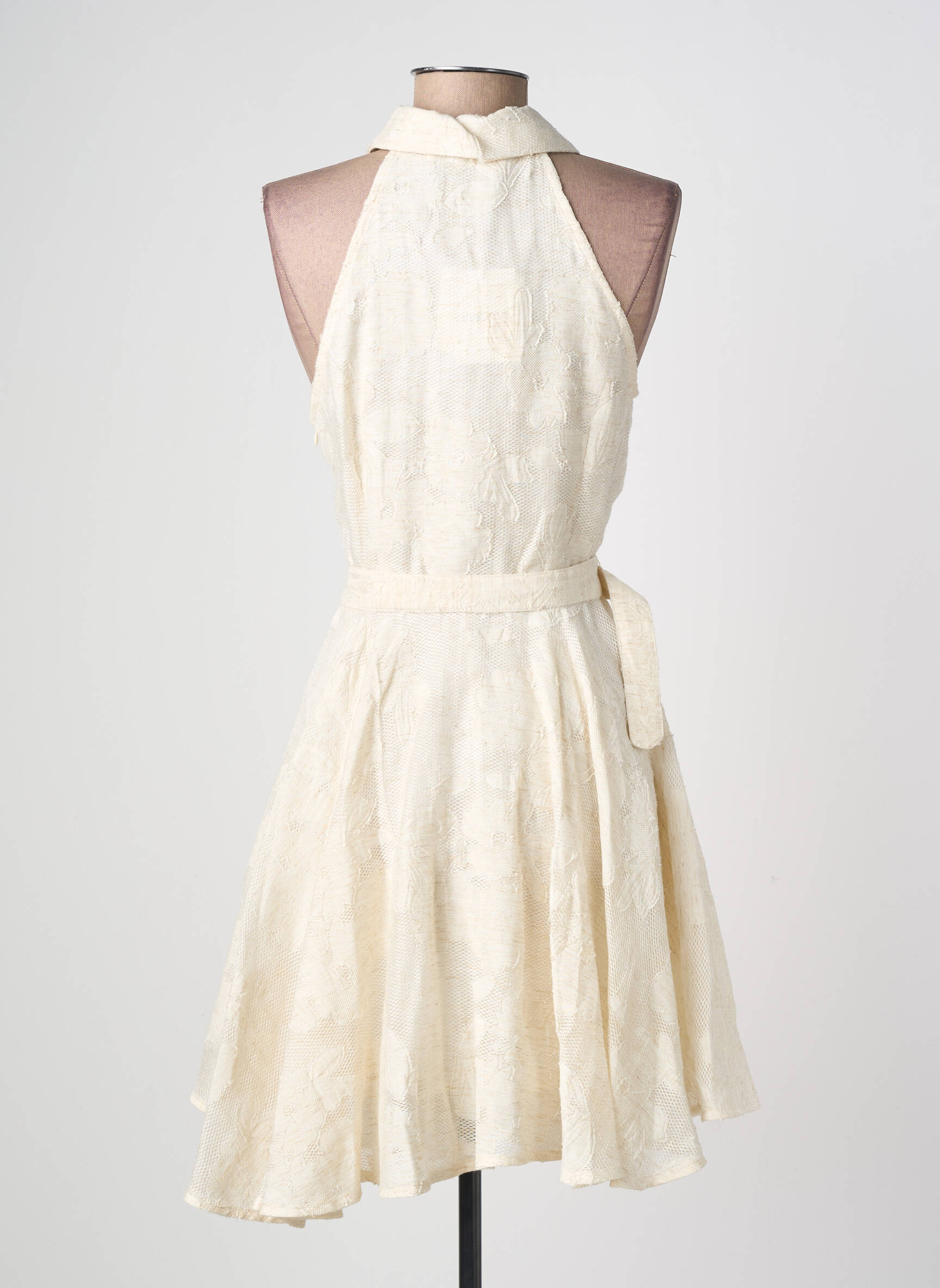 Robe courte sans manche sans manche beige CIVICO 1 femme