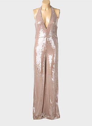 Combi-pantalon fermeture zippée au dos fines bretelles rose LUMINA femme