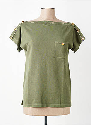 Top manches courtes manches courtes vert LEO & UGO femme