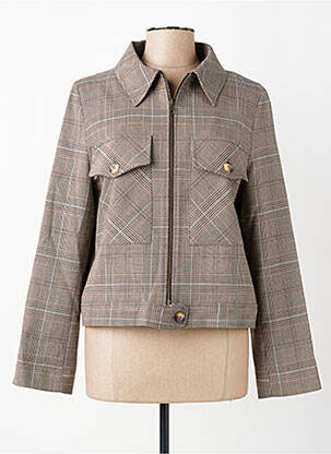 Veste casual finition intérieure doublée marron LA FEE MARABOUTEE femme