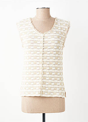 Top imprimé fantaisie manches courtes beige ALDO MARTIN'S femme