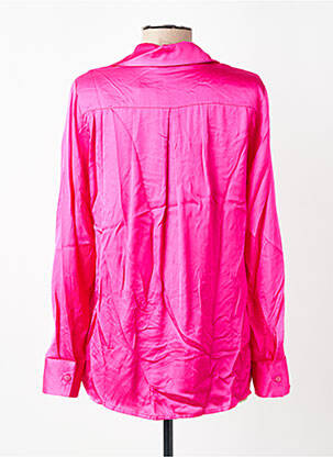 Chemisier coupe droite manches longues rose LAUREN VIDAL femme