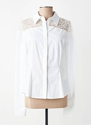 Chemisier coupe cintrée manches longues blanc LOLA CASADEMUNT femme