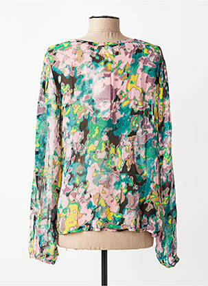 Blouse légère et transparente manches longues vert CREAM femme