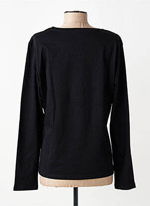 T-shirt sérigraphie floquée manches courtes noir EVA KAYAN femme