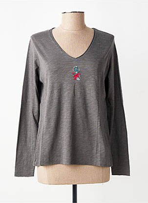 T-shirt manches longues manches longues gris DIPLODOCUS femme