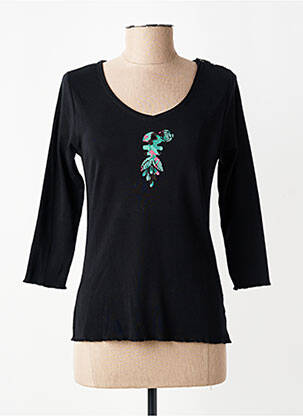 T-shirt manches 3/4 manches 3/4 noir DIPLODOCUS femme