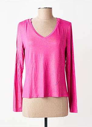 T-shirt manches longues manches longues rose EVA KAYAN femme