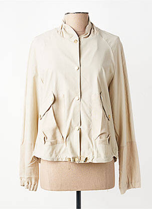 Veste casual col rond beige EVA KAYAN femme