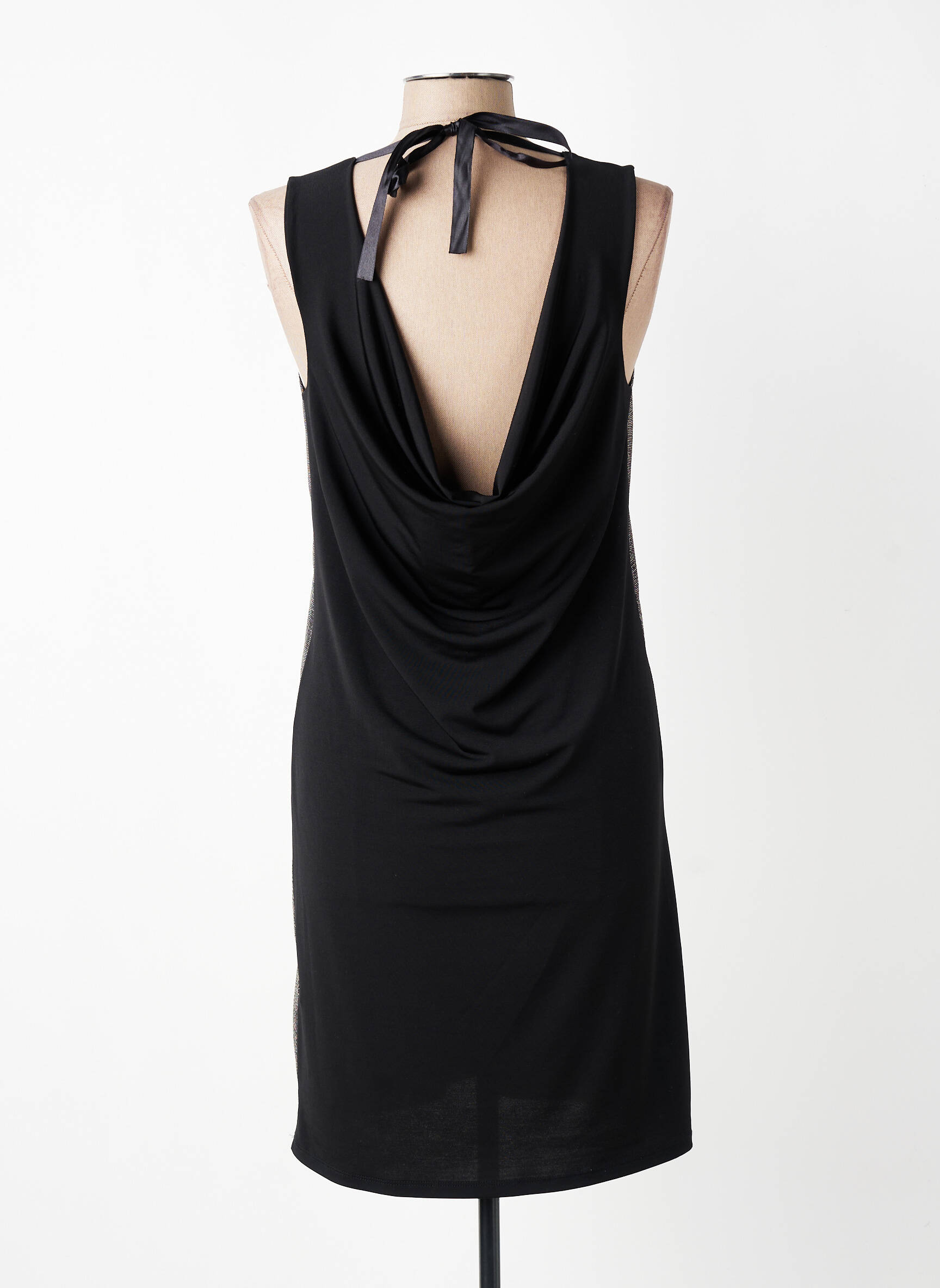 Robe mi-longue sans manche sans manche noir FILLE A SUIVRE femme