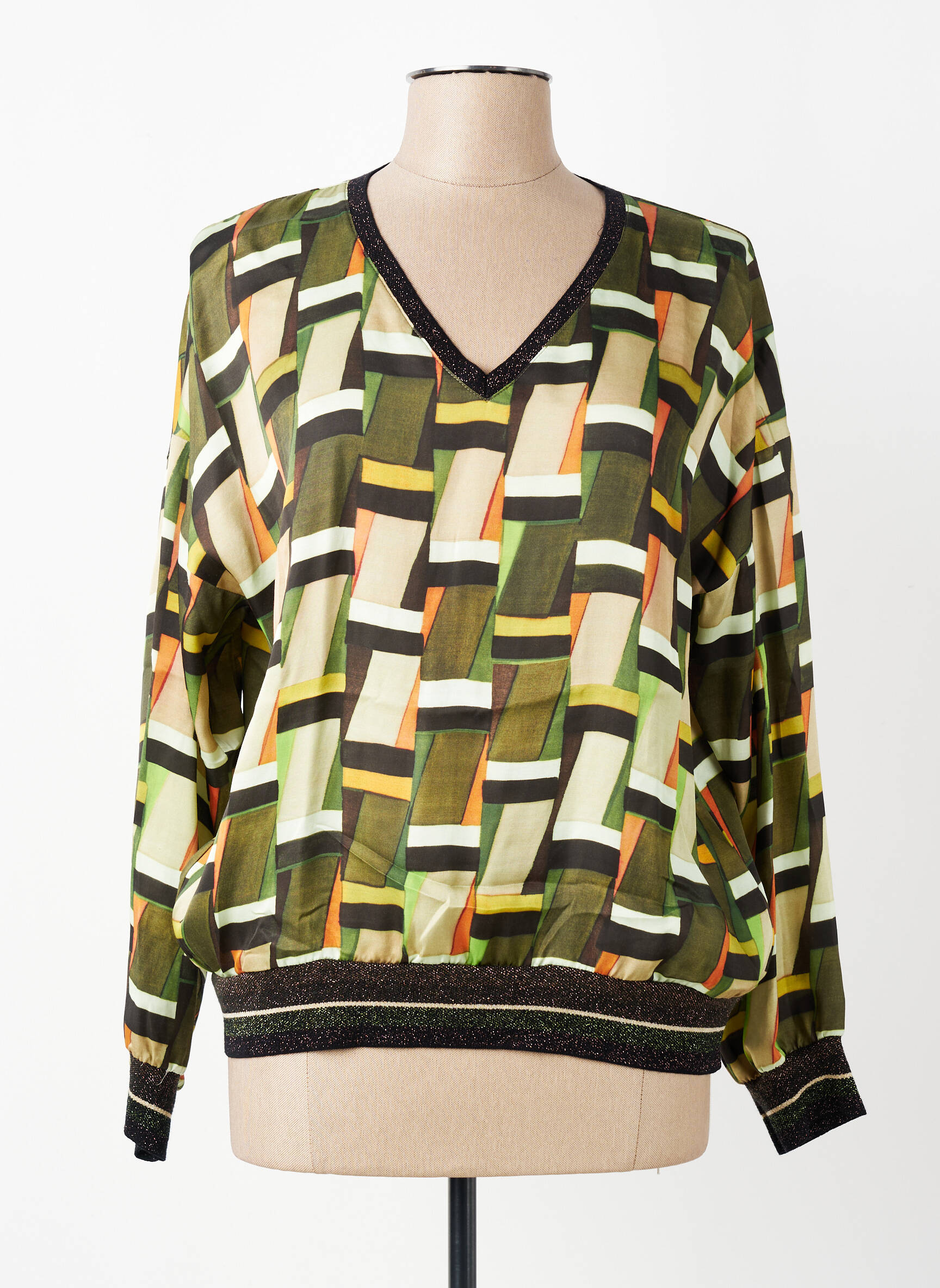 T-shirt imprimé fantaisie manches longues vert ALDO MARTIN'S femme