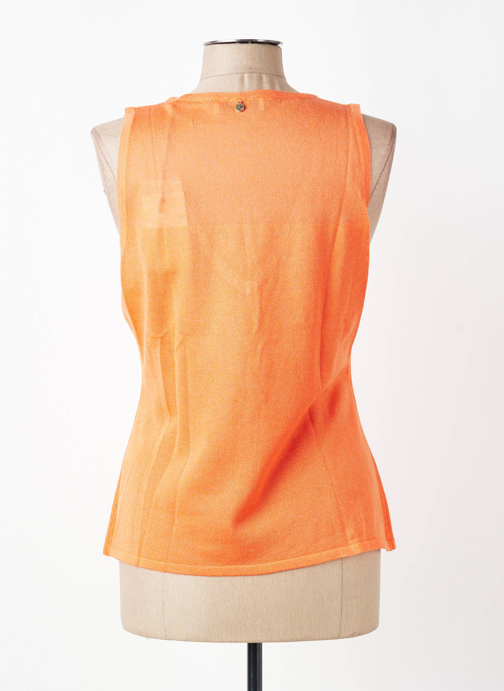 Débardeur col v sans manche orange LOLA CASADEMUNT femme