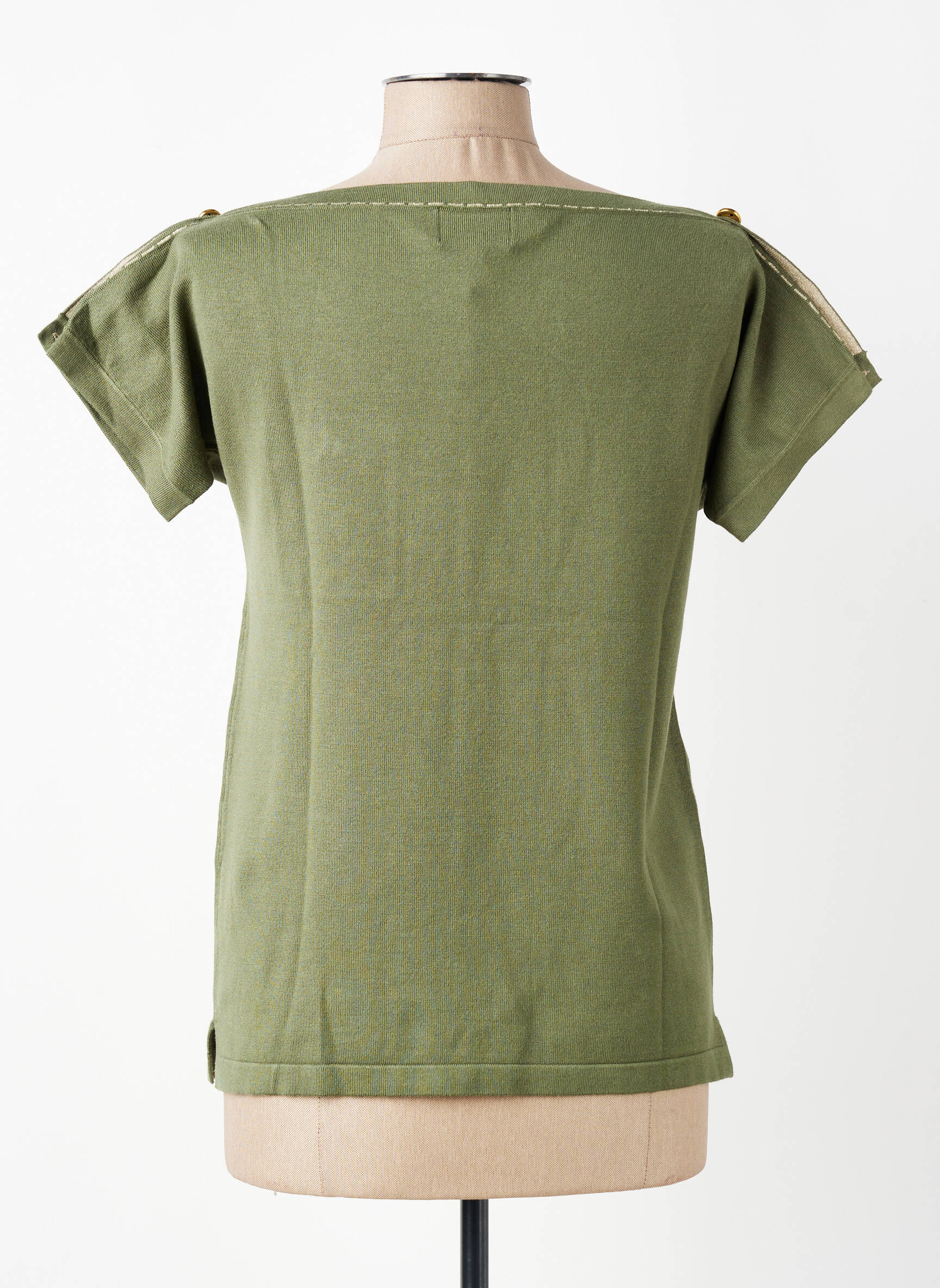 Top manches courtes manches courtes vert LEO & UGO femme