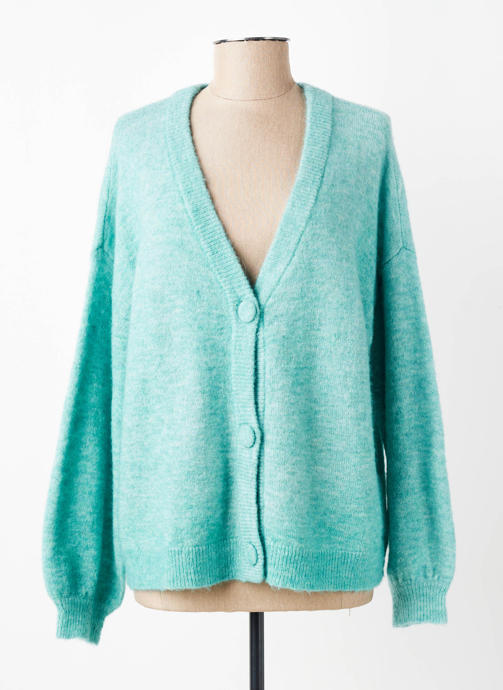 Gilet manches longues stretch bleu CREAM femme