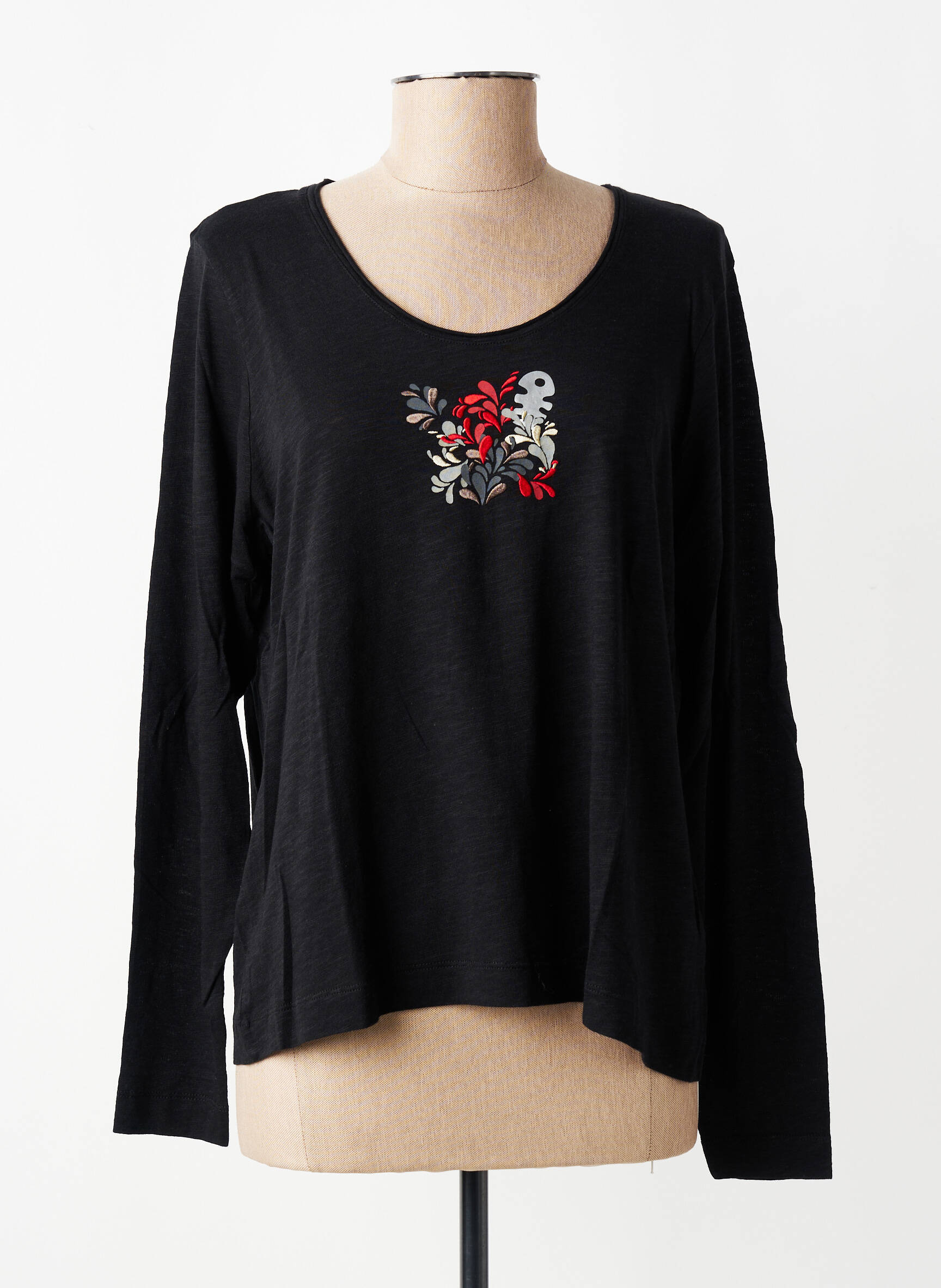 T-shirt manches longues manches longues noir DIPLODOCUS femme