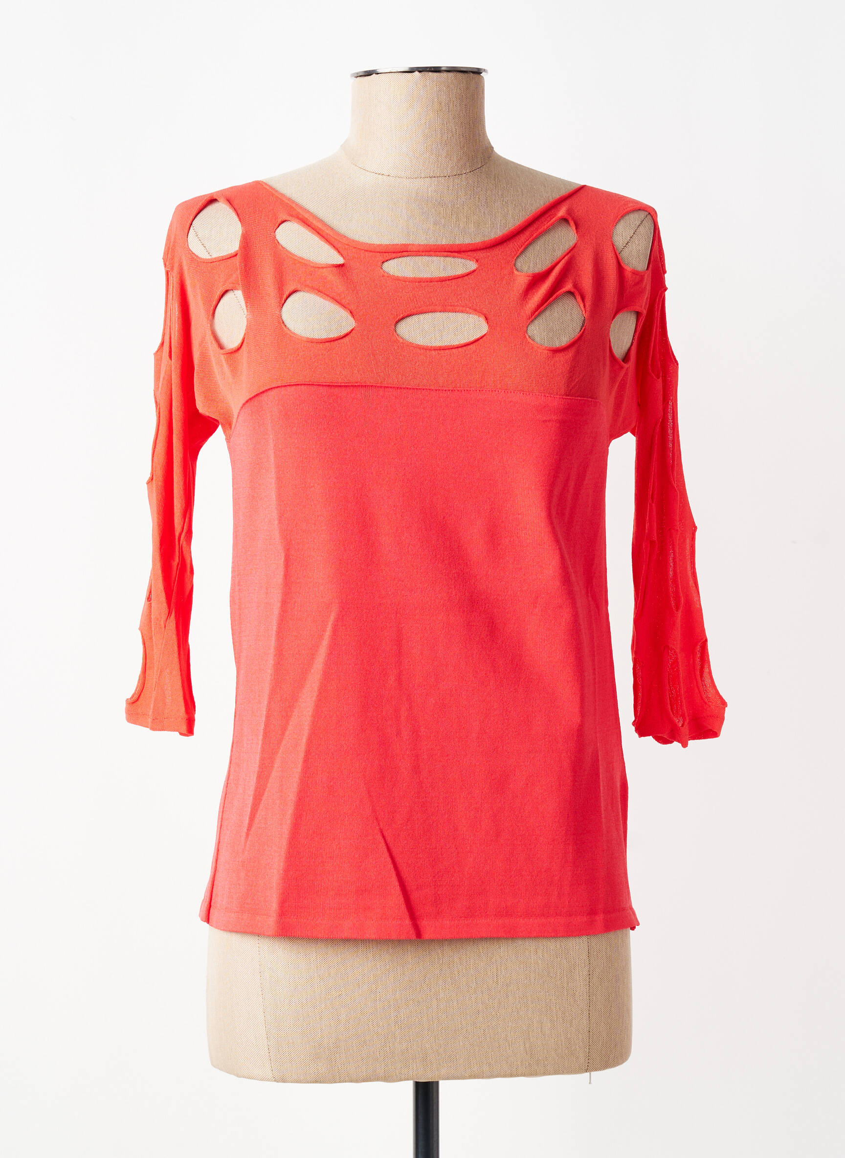 Top stretch manches 3/4 rouge ALDO MARTIN'S femme