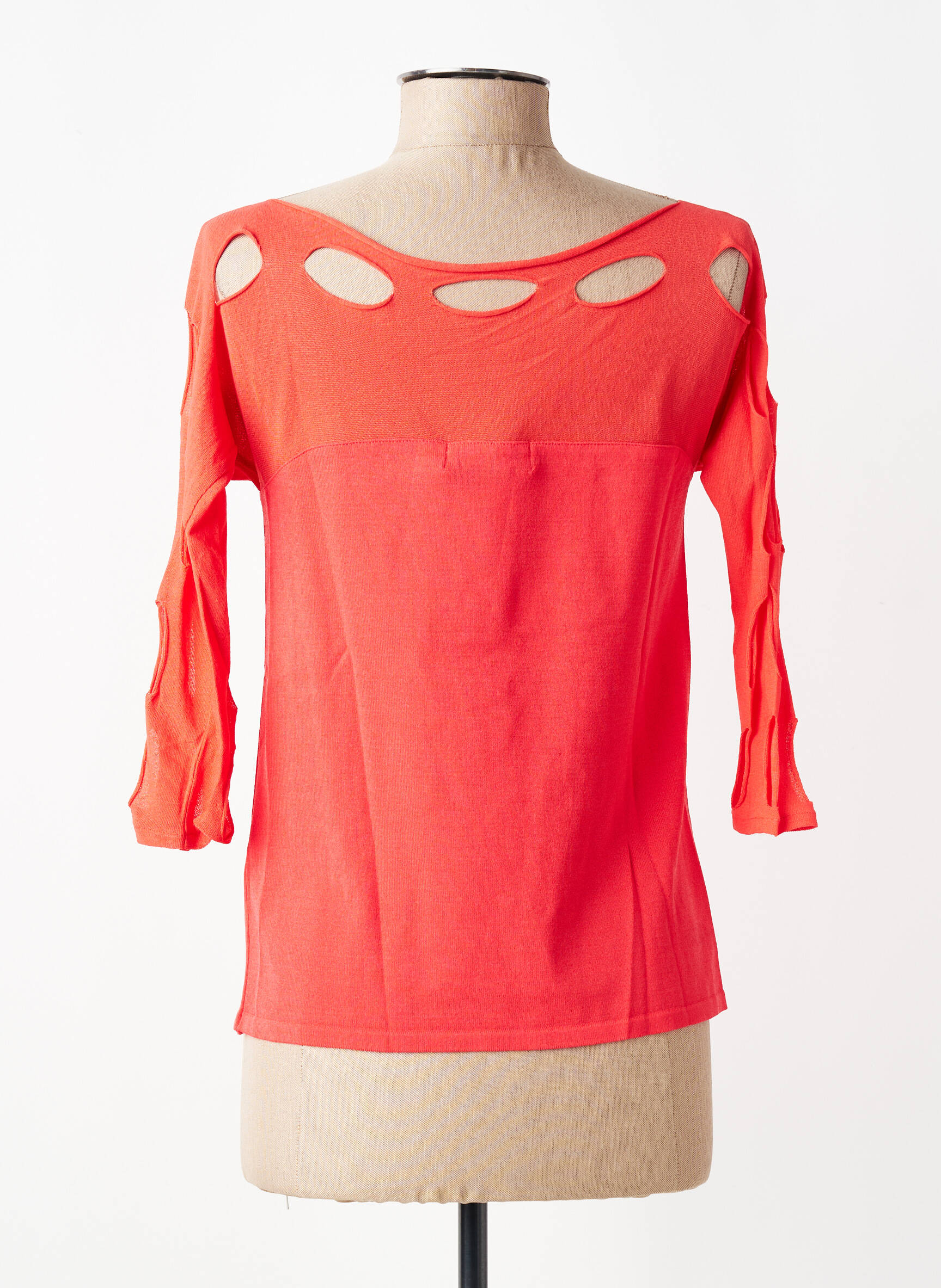 Top stretch manches 3/4 rouge ALDO MARTIN'S femme