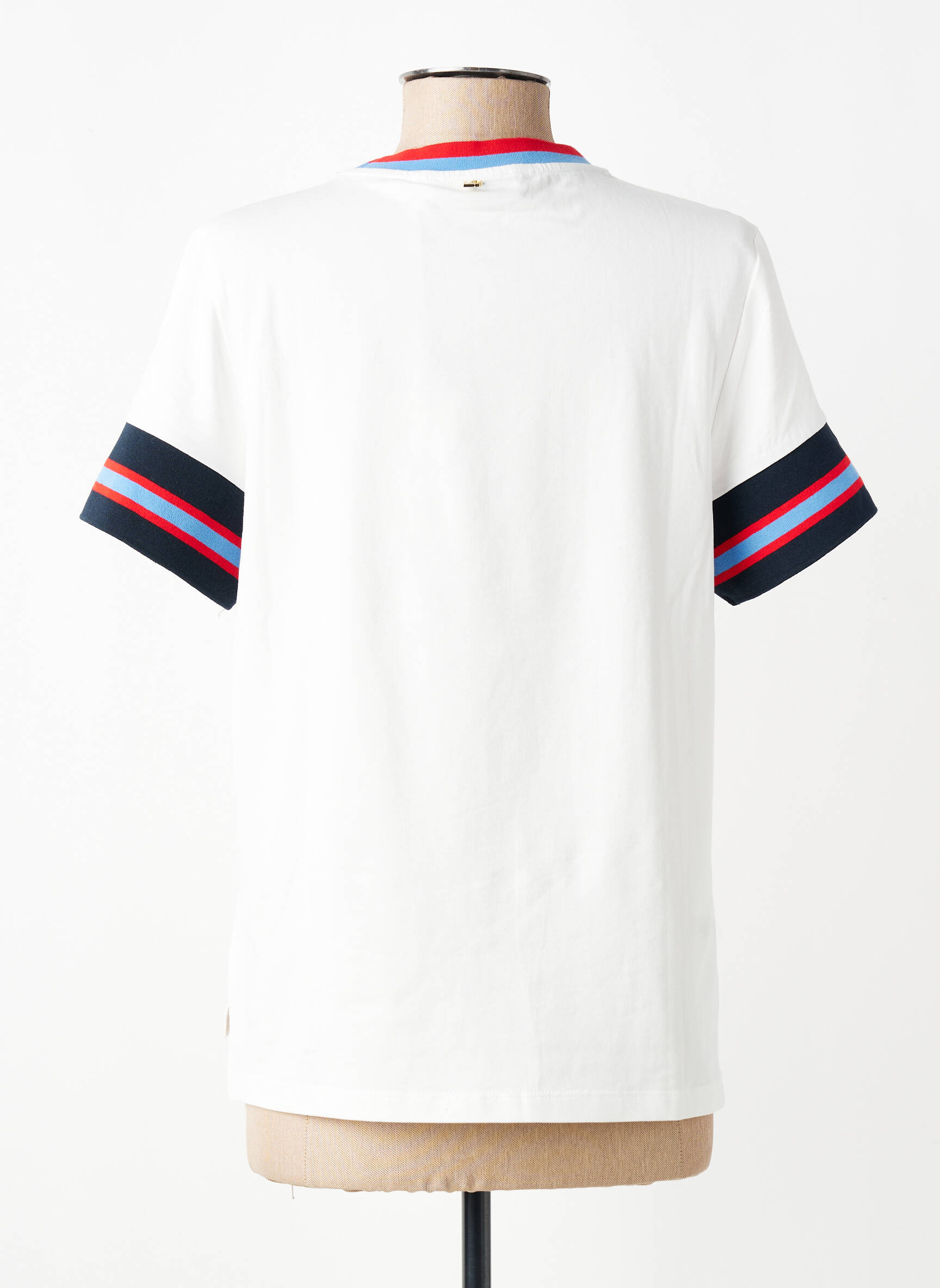 T-shirt sérigraphie floquée manches courtes blanc LOLA CASADEMUNT femme