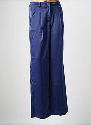 Pantalon droit stretch taille normale bleu LOLA CASADEMUNT femme