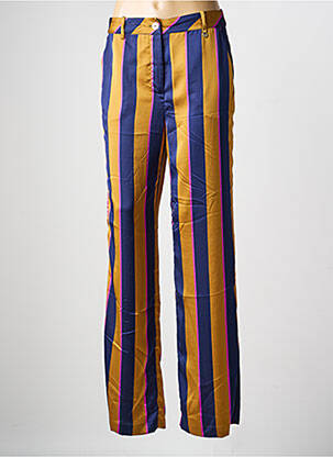 Pantalon droit fermeture zippée sous rabat boutonné taille normale jaune LOLA CASADEMUNT femme