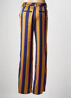 Pantalon droit fermeture zippée sous rabat boutonné taille normale jaune LOLA CASADEMUNT femme