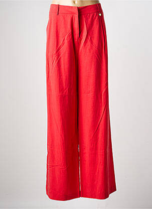 Pantalon large tissage popeline taille normale rouge LOLA CASADEMUNT femme